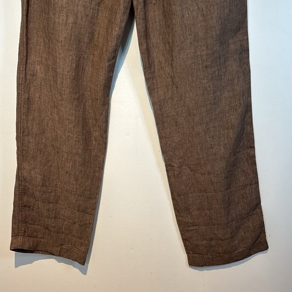 Olsenlinen 2pc womens suit brown Straight leg size US10 - Picture 6 of 8